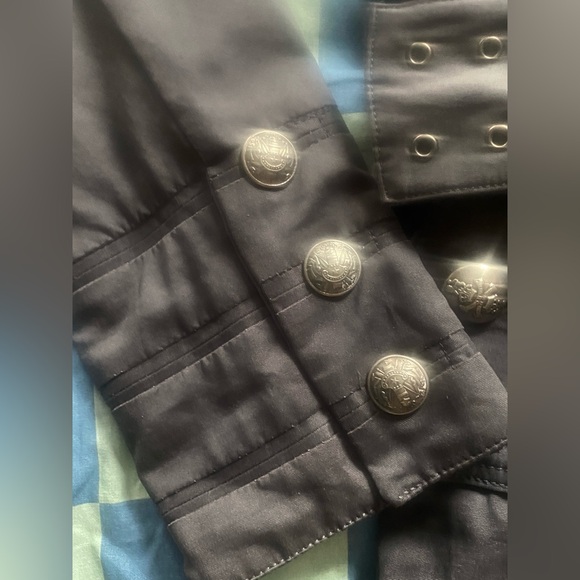 Anthropology/Millard Fillmore Full Length Military Pea Coat M - Picture 5 of 7